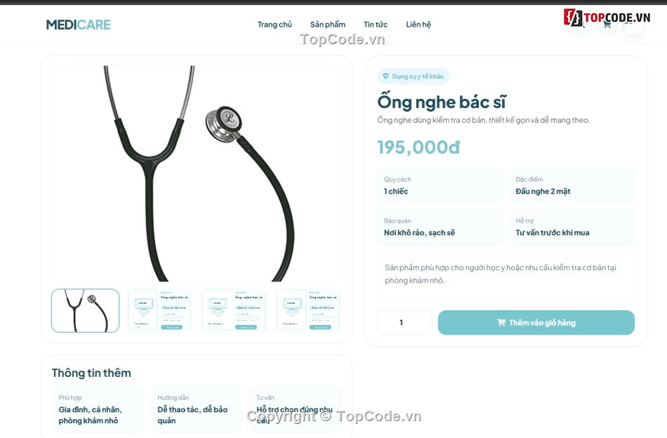website,web dụng cụ y tế,web bán dụng cụ